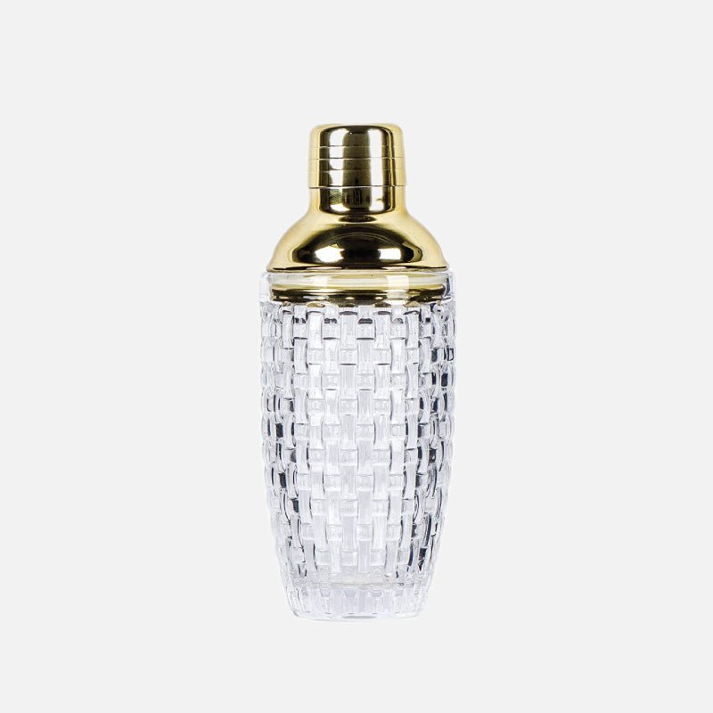Hommfer – Shaker à Cocktail en Verre et Acier Doré