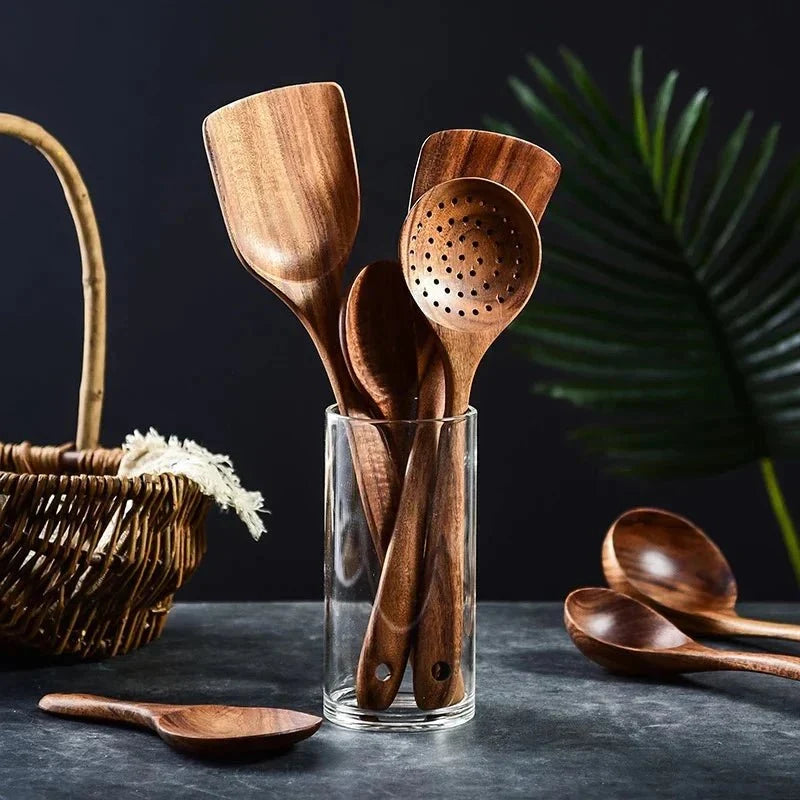 Hommfer – Ensemble de Cuisine Polyvalent en Bois d'Acacia