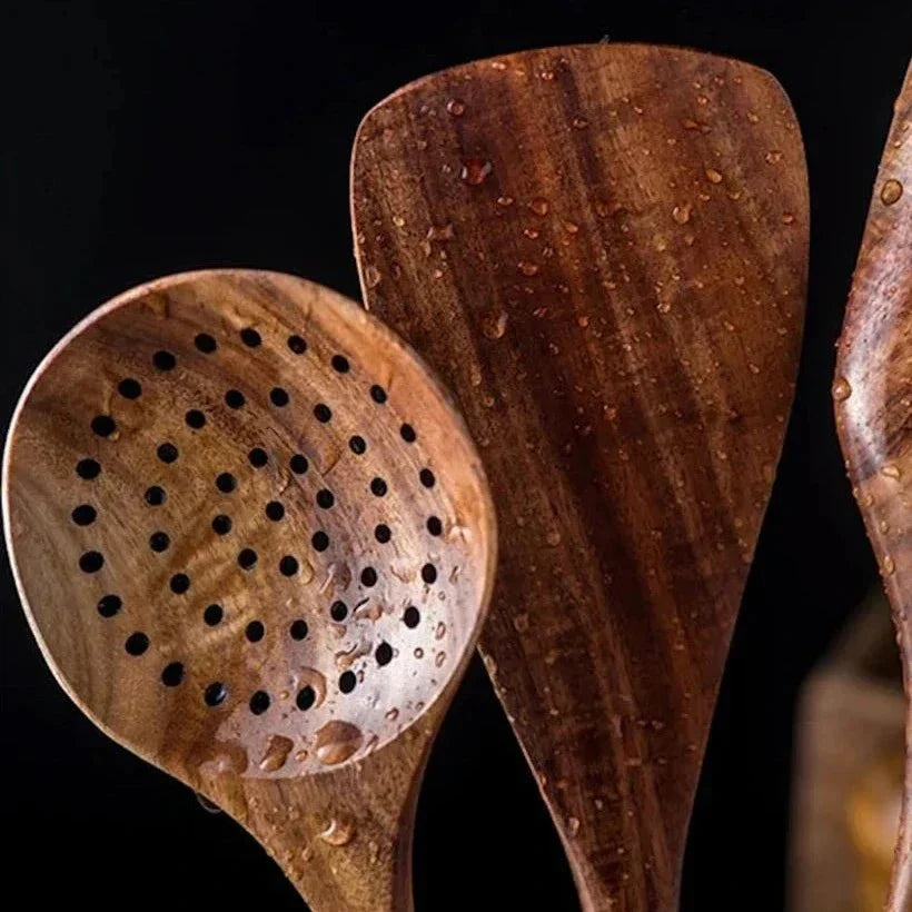 Hommfer – Ensemble de Cuisine Polyvalent en Bois d'Acacia