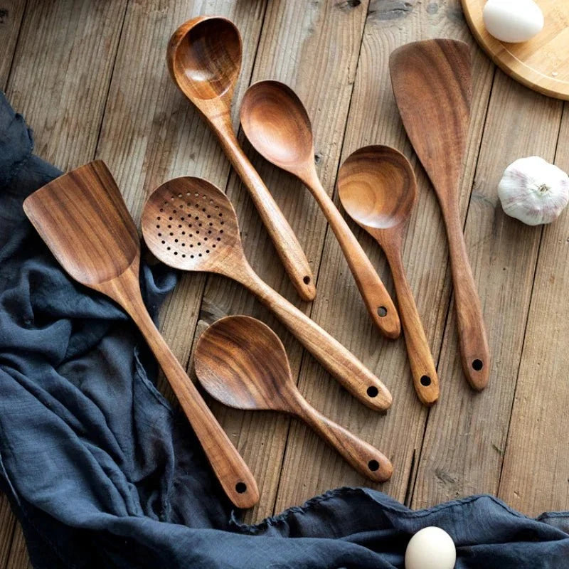 Hommfer – Ensemble de Cuisine Polyvalent en Bois d'Acacia