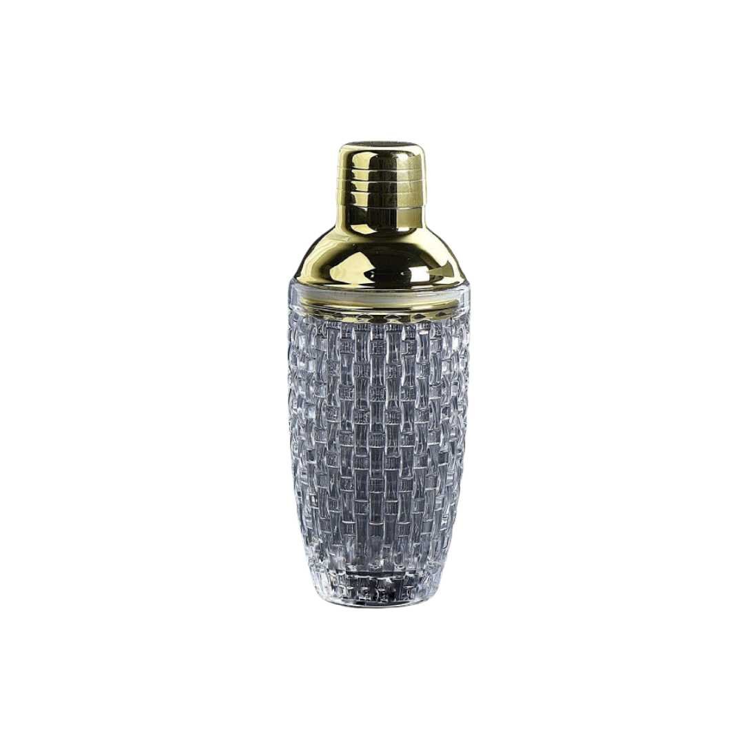 Hommfer – Shaker à Cocktail en Verre et Acier Doré