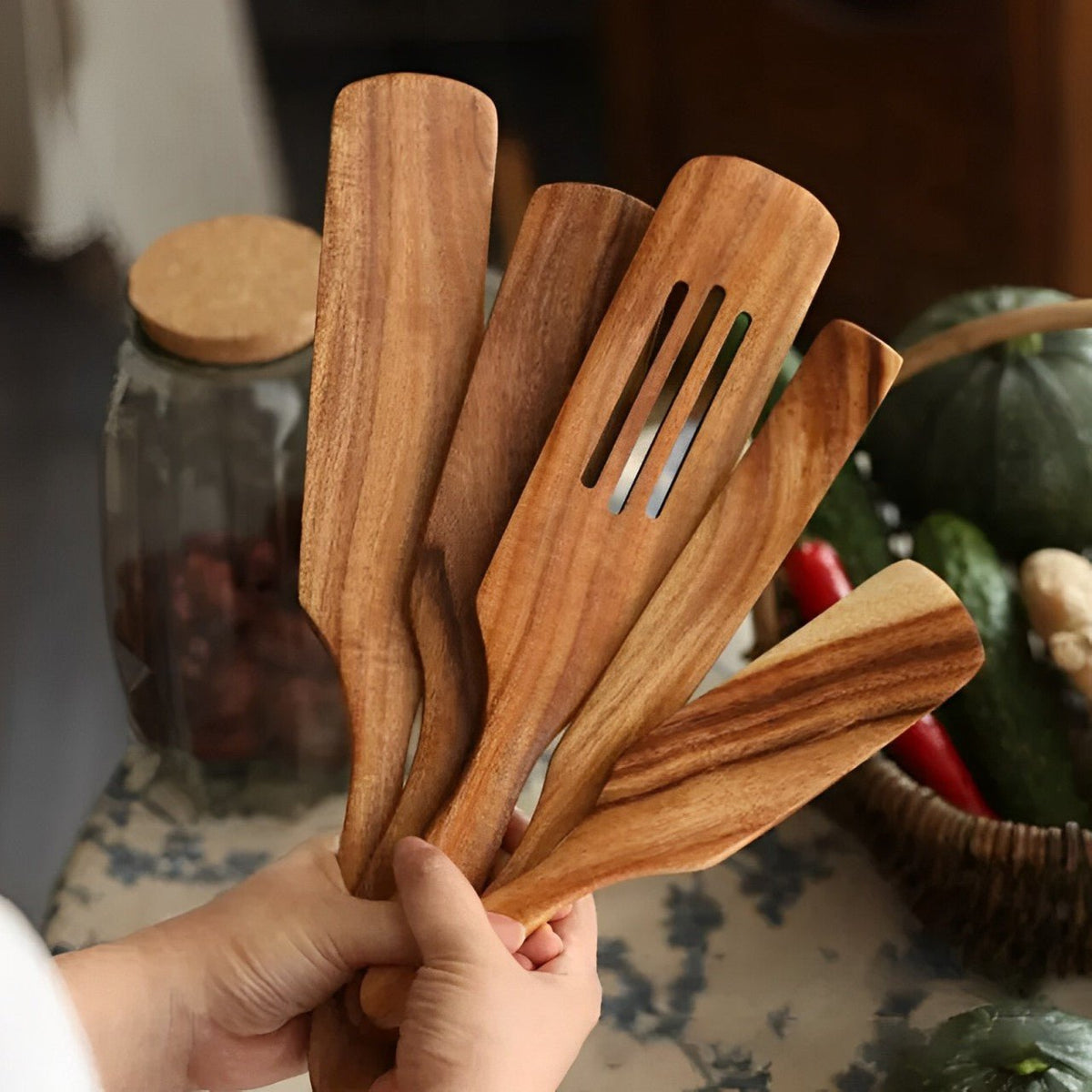 Hommfer – Spatules en Bois d’Acacia Archer